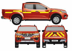 1/43 Renault Alaskan Pickup 2017 Fire Truck