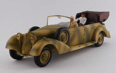 1/43 Mercedes 770 Afrika Korps 1941 Camouflage Color w/Rommel & Driver Figure