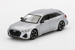 1/64 Audi RS 6 Avant Carbon Black Edition Flortte Silver (Left-hand Steering)