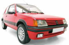 1/43 Peugeot 205 GTi 1986 Vallelunga Red 4Item Set (Toy Grade)