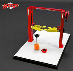 1/43 GMP Two Post Lift - Red and Yellow