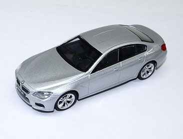1/43 BMW M6 Gran Coupe Silver Pull-back Car