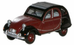 1/76 Citroen 2CV Charleston Maroon/Black