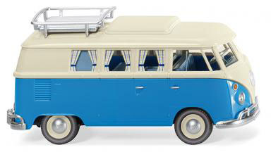 1/87 VW T1 Camper Van pearly White/Blue