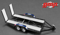 1/43 GMP Tandem Car Trailer with Tire Rack - Ford