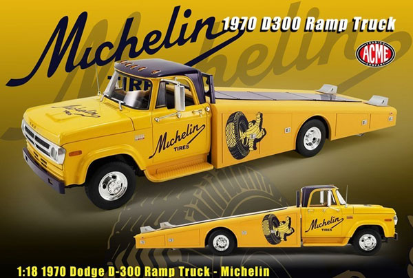 1/18 1970 Dodge D-300 Ramp Truck - Michelin