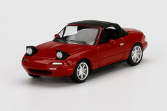 1/64 Mazda Miata MX-5 (NA) Classic Red Headlight Up/Soft Top (Left-hand Steering)