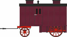 1/76 Wagon (Towing Part Only) Maroon/Red