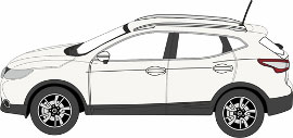 1/76 Nissan ashqai (Dualis) J11Storm White