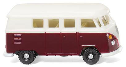 1/160 VW T1 Bus Wine Red/White