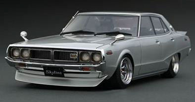1/43 Nissan Skyline 2000 GT-X (GC110) Silver *Watanabe-Wheel