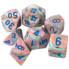 Mini Polyhedral 7-Die Set: Festive - Pop Art/Blue (CHX20544)