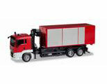 1/87 Mini Kit MAN TGS L roll-off Dump Truck w/Crane Fire Engine