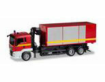 1/87 MAN TGS L roll-off Dump Truck Fire Engine w/Crane