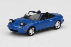 1/64 Eunos Roadster Marina Blue, Headlights Up (Right-hand Steering)