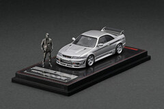 1/64 Nismo R33 GT-R 400R Silver With Mr.Matsuda *w/Metal Figure