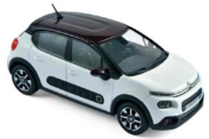 1/43 Citroen C3 2016 Banquise White Black Roof