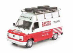 1/43 Fiat Ducato Assist Car BASTOS RALLY Roof Rack & Tire Loaded