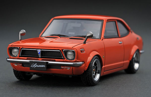 1/43 Toyota Sprinter Trueno (TE27) Orange Hayashi-Wheel