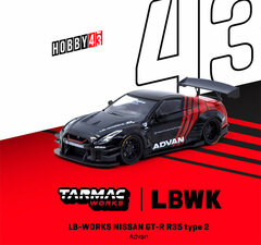 1/43 LB-WORKS NISSAN GT-R R35 type 2 Advan