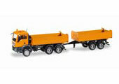1/87 MAN TGS M Euro 6c Construction Tandem Dump Trailer