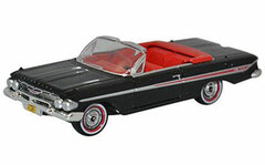 1/87 Chevrolet Impala 1961 Convertible Tuxedo Black/Red