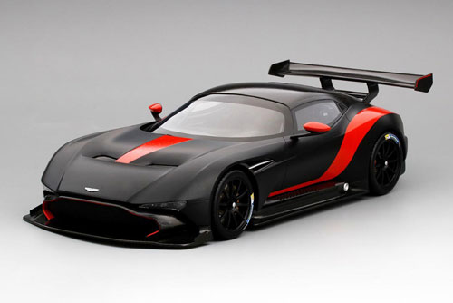 1/18 Aston Martin Vulcan Matte Black/Red Stripe