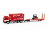 1/87 MAN F 90 Container Truck with Goldhofer TU3 and Forklifter 