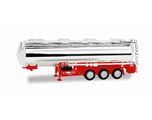 1/87 Feldbinder Chemical Tank Trailer Chrome-plated 32m3 Red