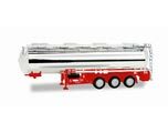 1/87 Feldbinder Chemical Tank Trailer Chrome-plated 32m3 Red
