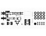 1/87 Classic ScaniaR 4-achs LKW w/U-protector 2Item Set
