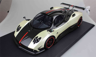 1/12 Pagani Zonda Cinque White & Black Left-hand Steering
