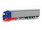 1/87 Mini Kit MB Actros Streamspace Curtain Canvas Semitrailer Unprinted