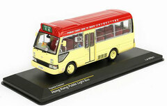 1/43 Toyota Coaster Minibus Red Kwun Tong Route