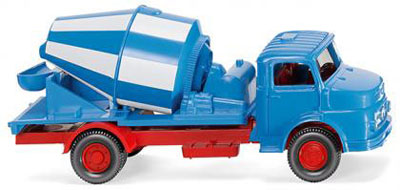 1/87 MB Short-bonnet Concrete Mixer Blue/White