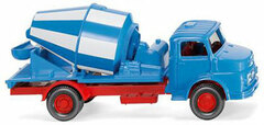 1/87 MB Short-bonnet Concrete Mixer Blue/White