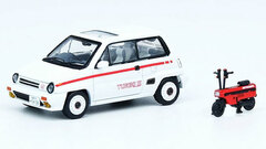 1/64 Honda City Turbo II White (Mod Version) w/Red Motocompo