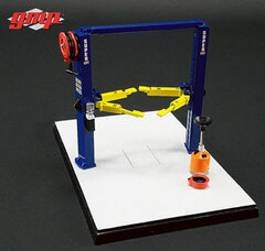 1/43 Two Post Lift - Blue and Yellow