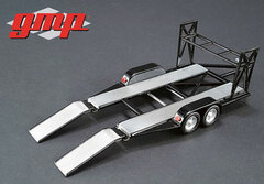 1/43 Tandem Car Trailer with Tire Rack - Black