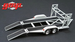 1/43 Tandem Car Trailer with Tire Rack - Grey