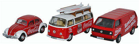 1/76 VW Set 3Car Set Coca-Cola