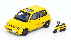 1/64 Honda City Trubo II Yellow w/MOTOCOMPO