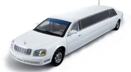 1/18 Cadillac Deville Limousine 2004 White