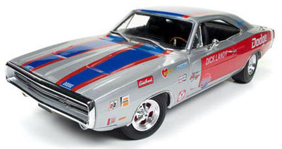 1/18 1970 Dodge Charger R/T Dick Landy (Silver/Red)