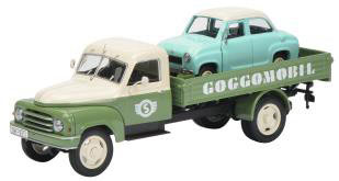 1/43 Hanomag L28 Light Green w/Goggo Mobile