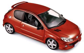 1/18 Peugeot 206 RC 2003 Aden Red