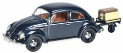 1/43 VW Beetle Ovali Blue w/Trailer and Luggage