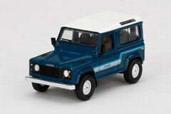 1/64 Land Rover Defender 90 County Wagon Stratos Blue (Right-hand Steering)