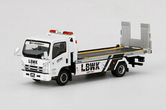 1/64 Isuzu N Series (ELF) Vehicle Transporter LBWK White (Right-hand Steering)