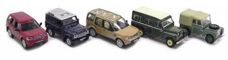 1/76 Land Rover Set 5Car Set (I/II/Disco/Defender/Freelander)